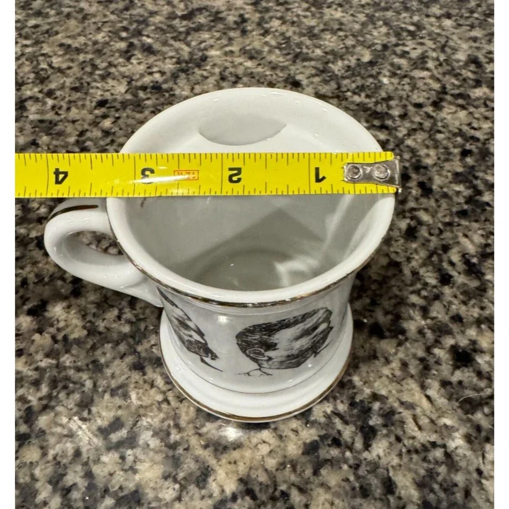 Antique Shaving Mug Vintage Mustache Cup Knobler Japan Barber Aesthetic